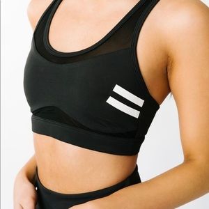 Black Reflective Light n Tight Mesh Bra